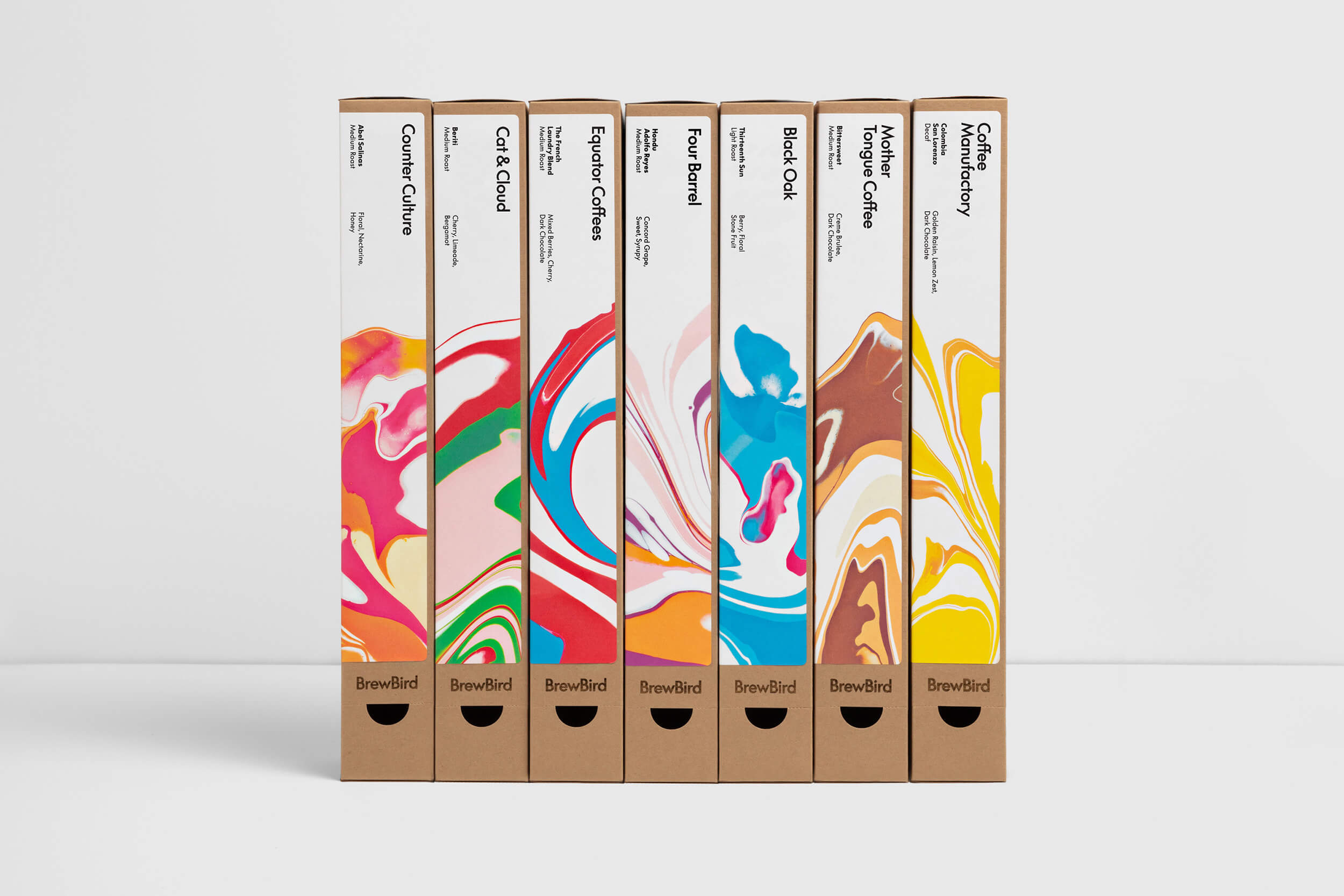 Craig Black x Mucho x BrewBird_Branding and Packaging_Coffee_Acr