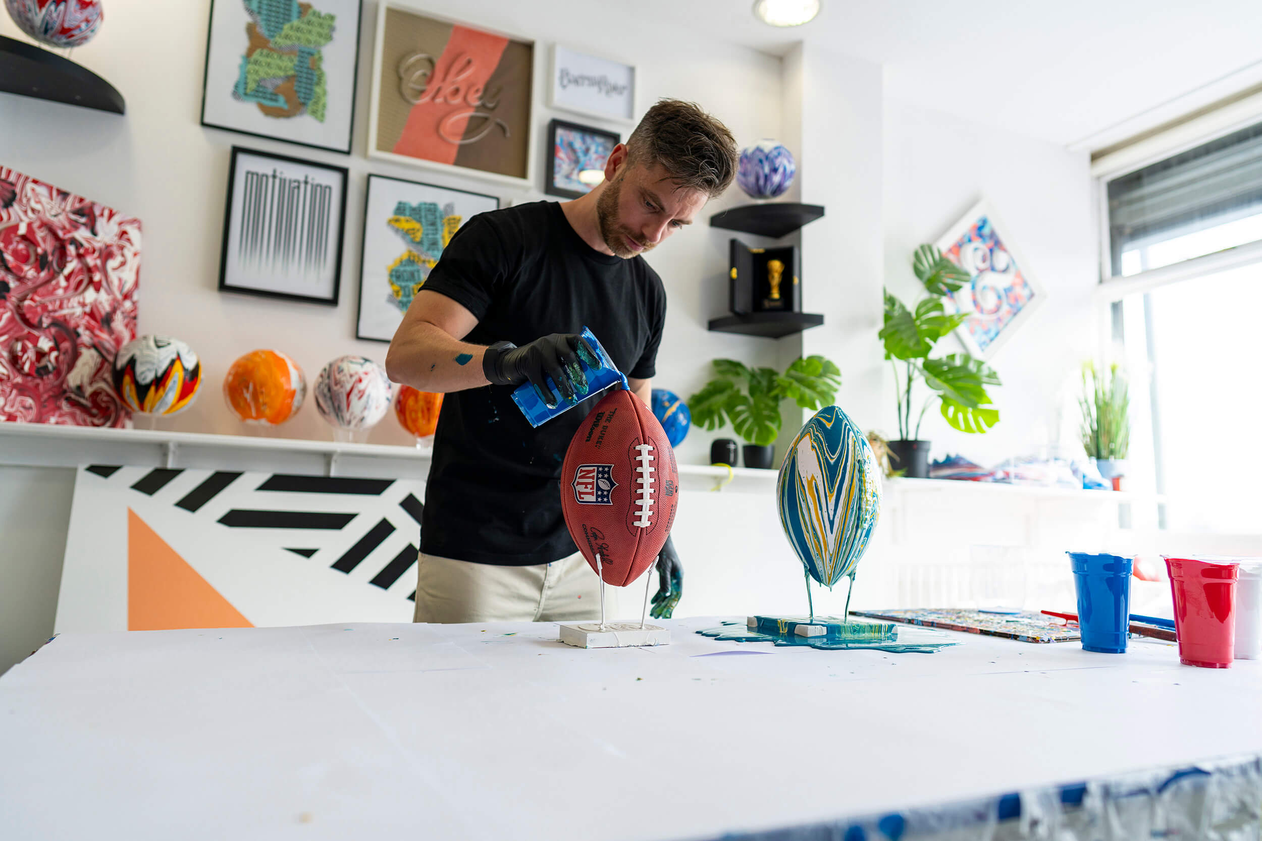 Craig Black x Wilson x NFL_Acrylic Fusion American Footballs_Jac Craig Black x Wilson x NFL_Fusion Footballs_Jacksonville Jaguars x Buffalo Bills