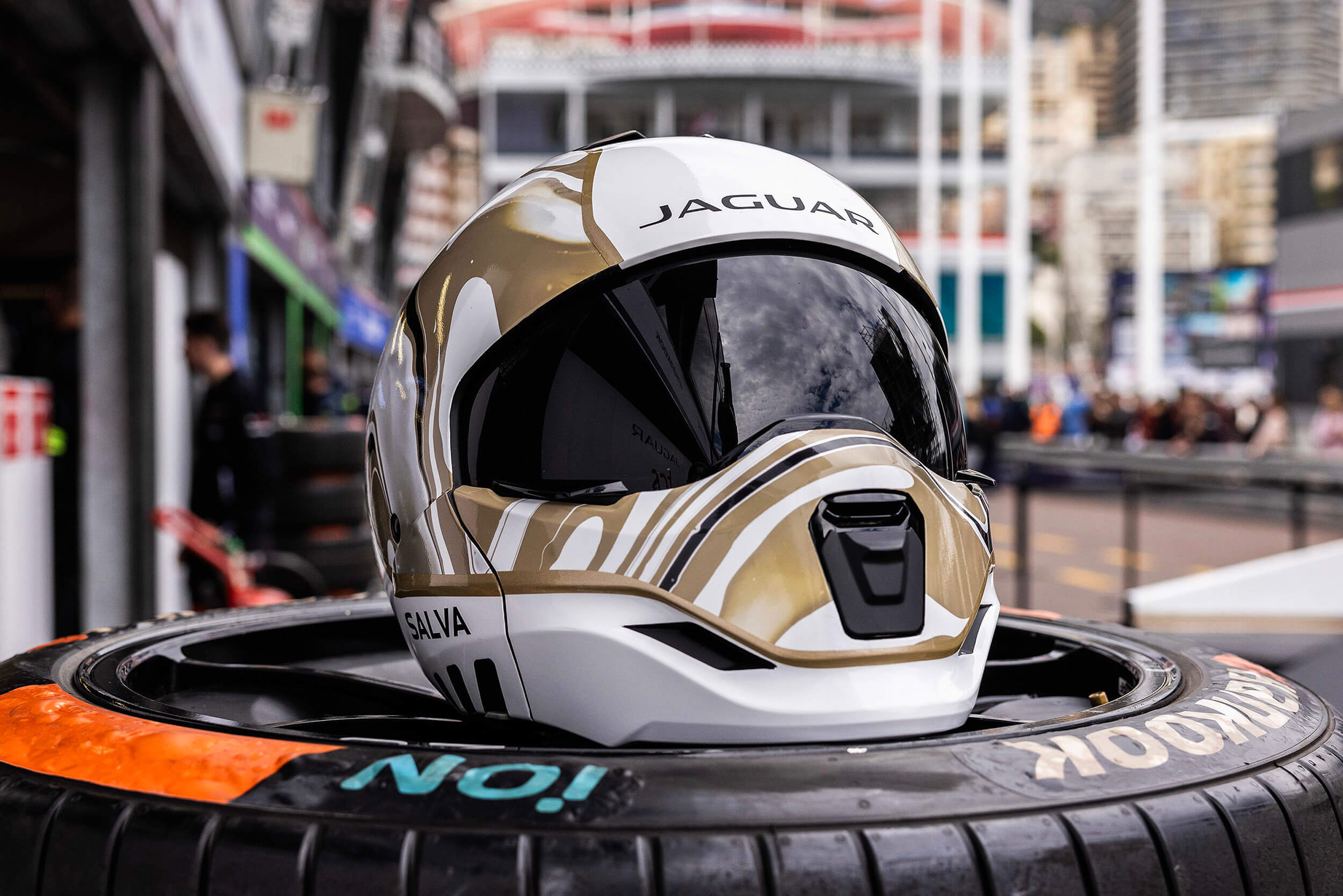 Craig Black x Jaguar TCS Racing – Formula E – Acrylic Fusion Helmet Artwork Craig Black x Jaguar TCS Racing - Formula E - Acrylic Fusion Helmet Artwork
