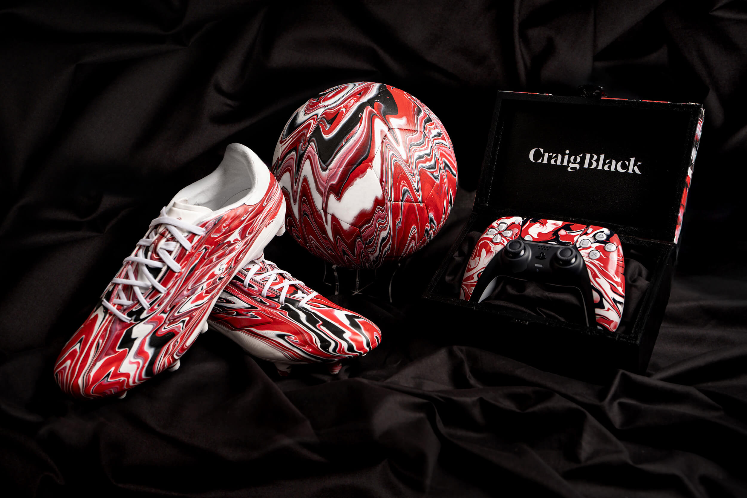 Craig Black x UFL_Live Art Performance_Acrylic Fusion Football S